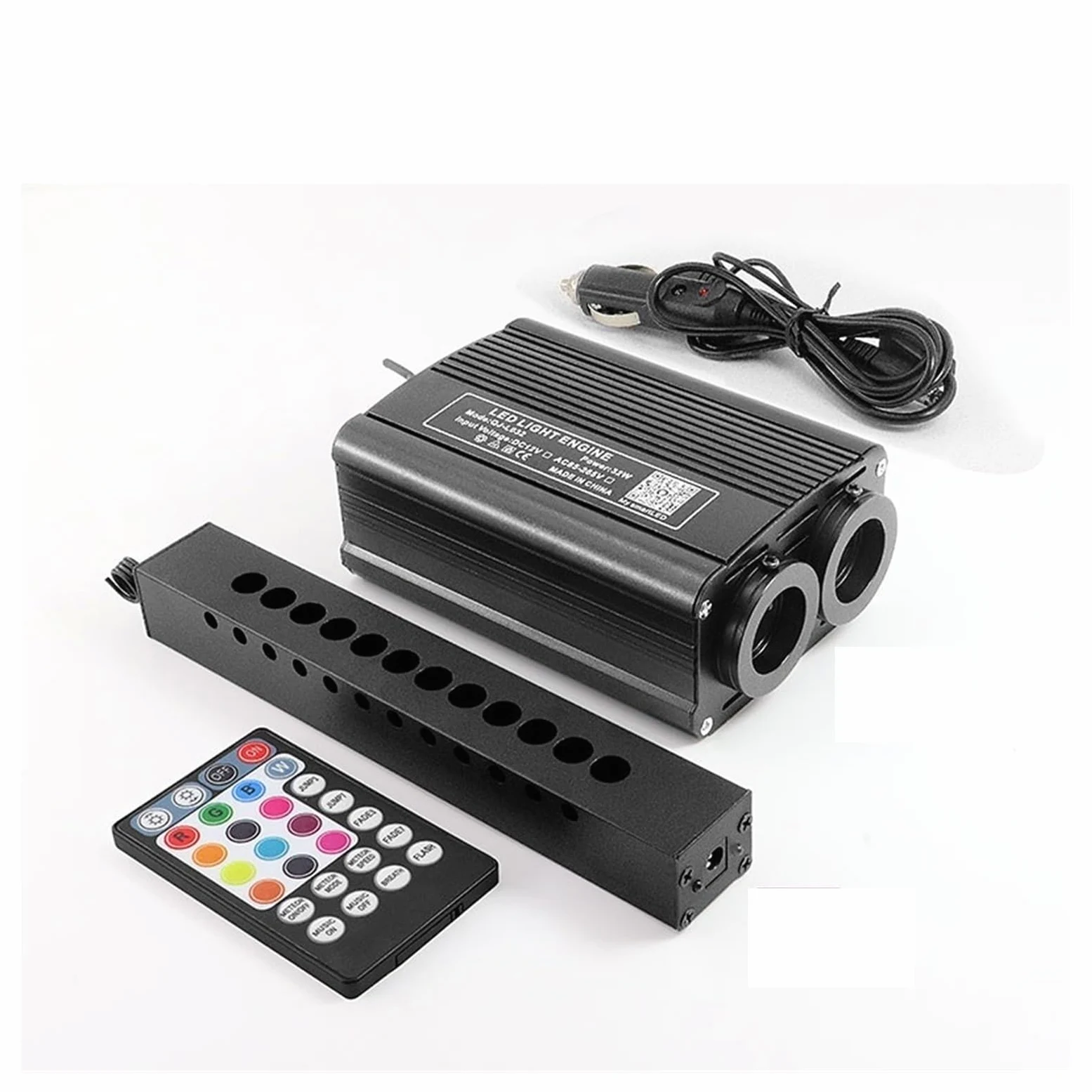 Kit de luces de techo LED RGB de fibra óptica en forma de estrella 32W Meteor LED Coche Starry Sky Light Roof Star Star Night Lights Auto Interior Estrellas Lámpara de techo Luz de fibra óptica Acceso