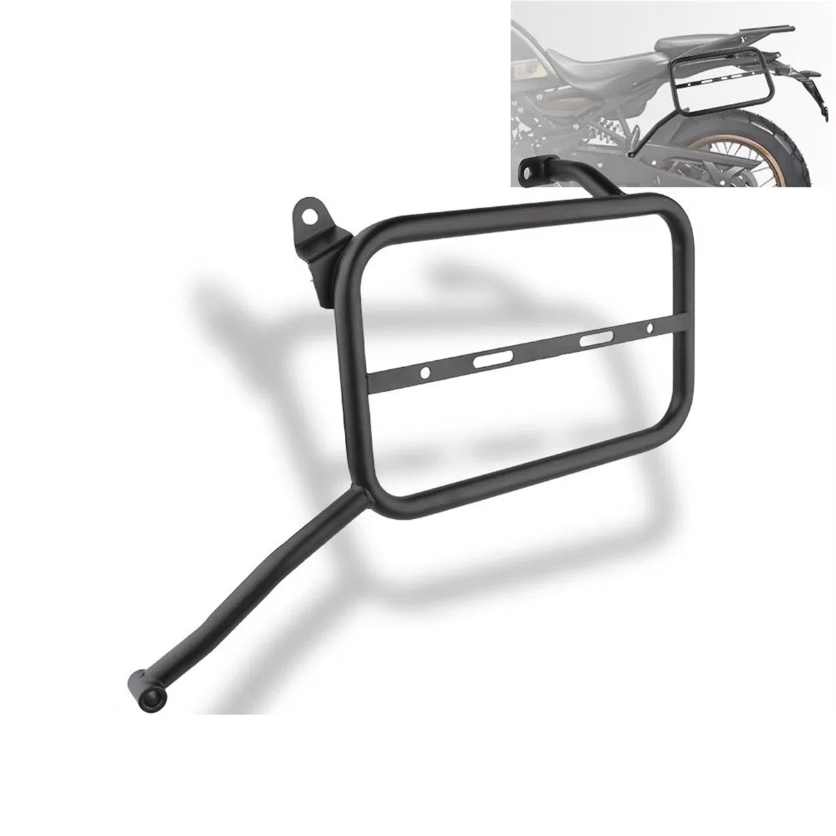 MESKEL Soporte De Bolsa Maletero Lateral Izquierdo para Nuevo para Himalayan 450 2024 2025 Portaequipajes Trasero Motocicleta