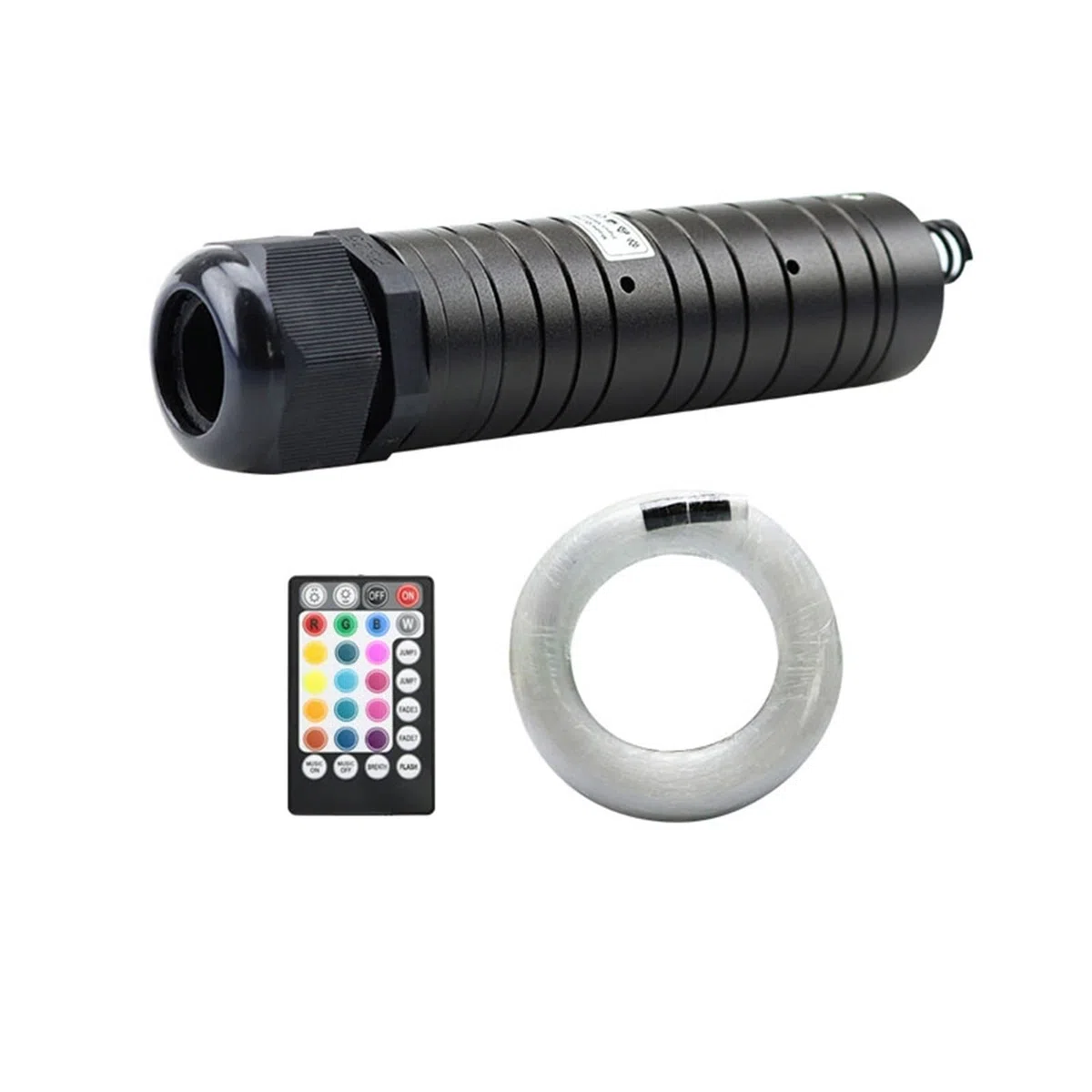 Kit de luces de techo LED RGB de fibra óptica en forma de estrella Luz del cielo estrellado del coche 6W DIRIGIÓ Auto Decoración de interiores Accesorios Lámpara Coche Techo Estrella Luces Techo Fibra