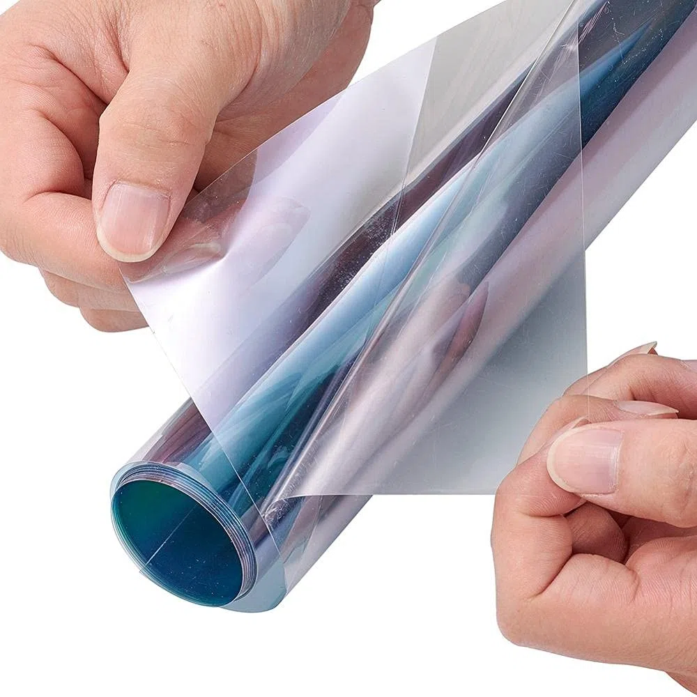 Laminas para Tintar Lunas Coche 1m x 3m Camaleón Azul 67% Filina Solar de Parabrisas Ventana Delantera de la Ventana Delantera Protección del Parabrisas Foils de explosión LáMina Tintado De Lunas