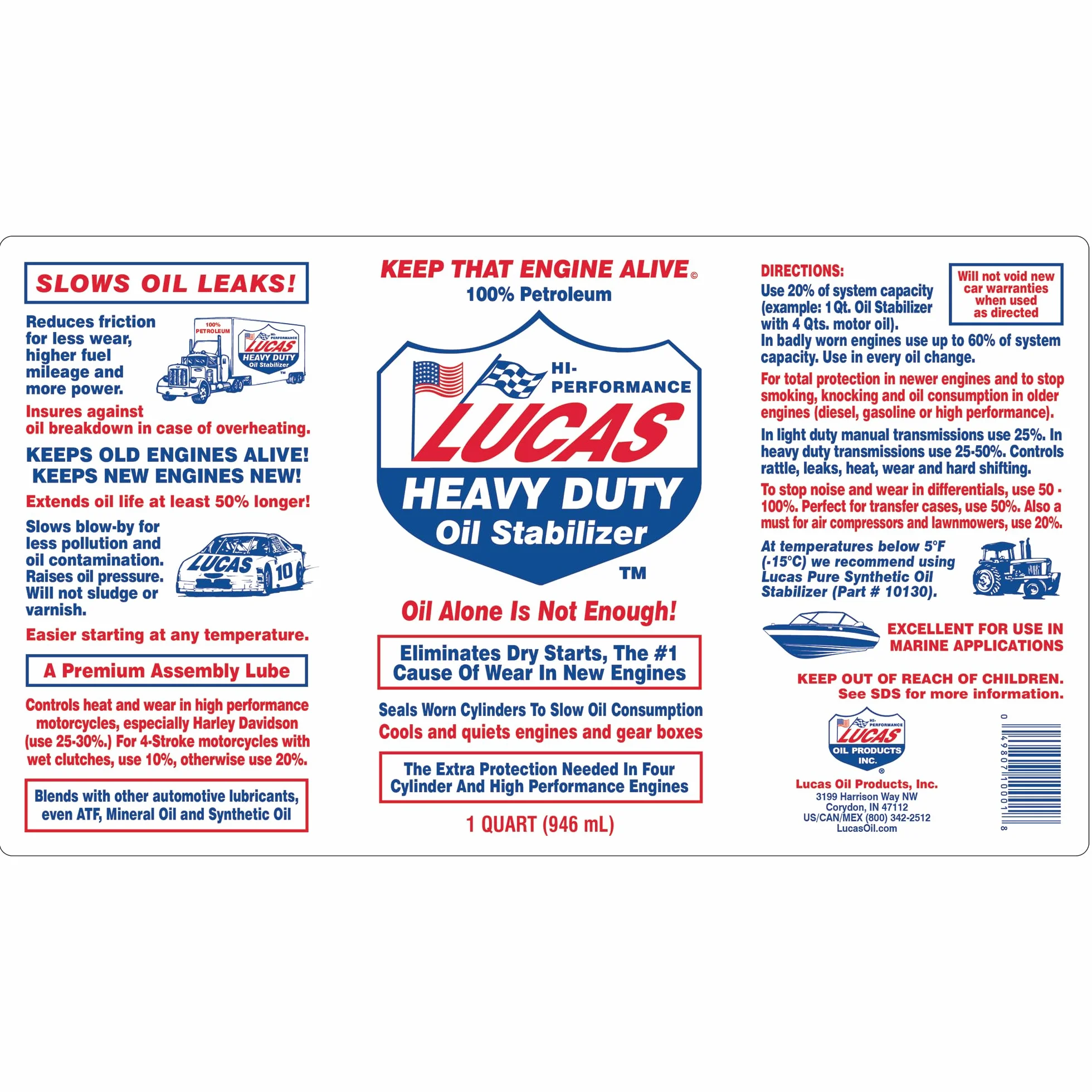 Lucas 10001 – 12pk – resistente estabilizador de aceite – 32 oz, (Pack de 12)