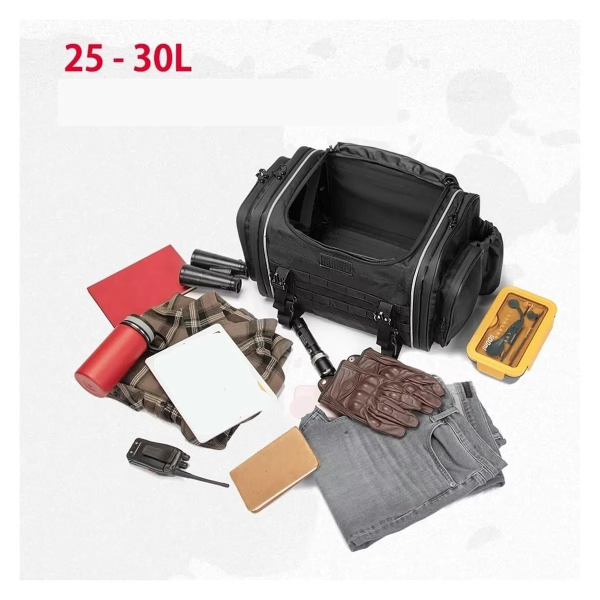 Bolsas Laterales Defensas Moto Motocicleta Trasero Bolsas Extensible Casco Almacenamiento Bolsa De Sillín Equipaje