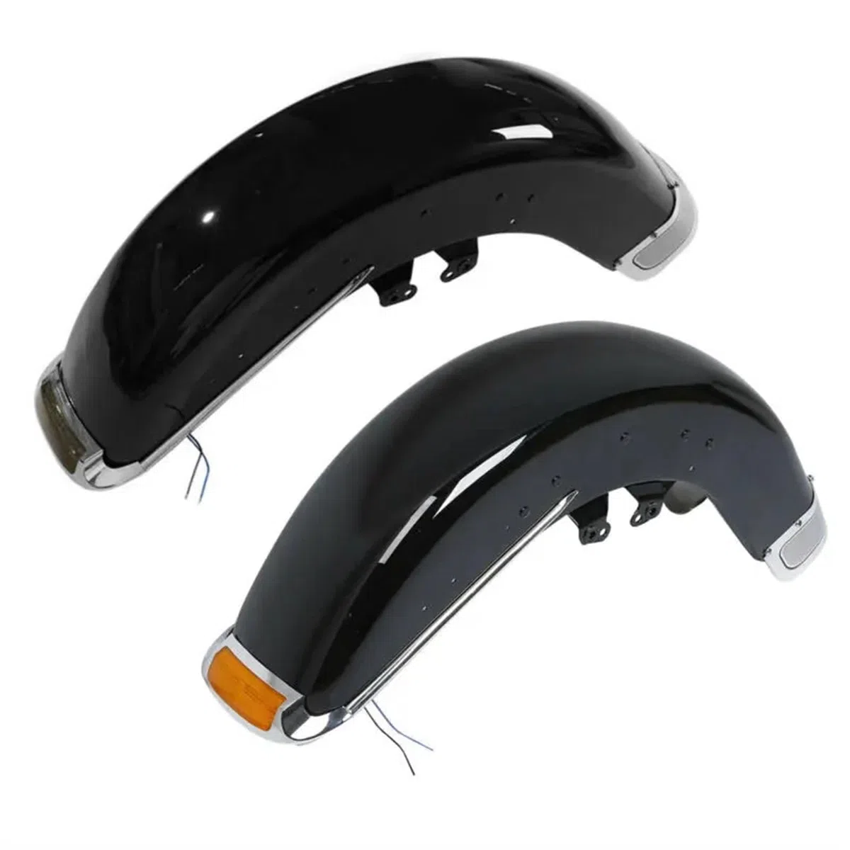 Guardabarros Motocicleta Para Conjunto Guardabarros Delantero Motocicleta Touring 2014 (Color : Unpainted Black)