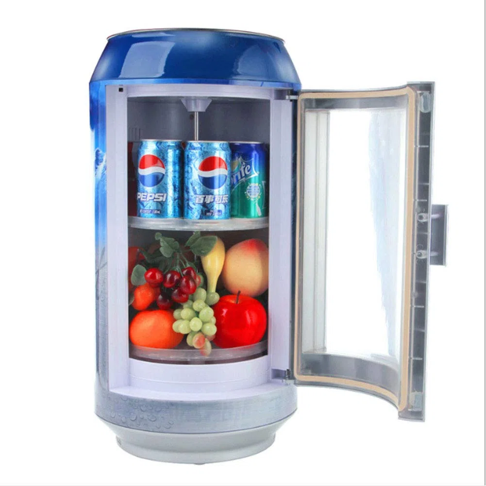 Mini Nevera Portatil Nevera Coche 12V 220V 16J PequeñA Nevera Silenciosa Nevera con Congelador para Viaje Picnic Oficina Hogar 33 * 60cm