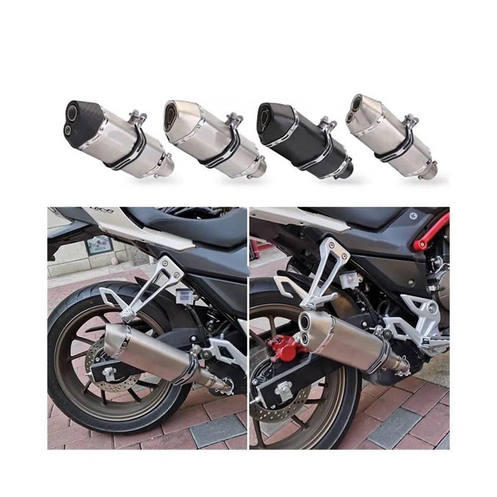 Silenciador De Escape Universal para Motocicleta FZ1 FZ8 para FZ6N R1 R3 R25 para Z1000 Z750 Silenciador de Escape (Color : D)