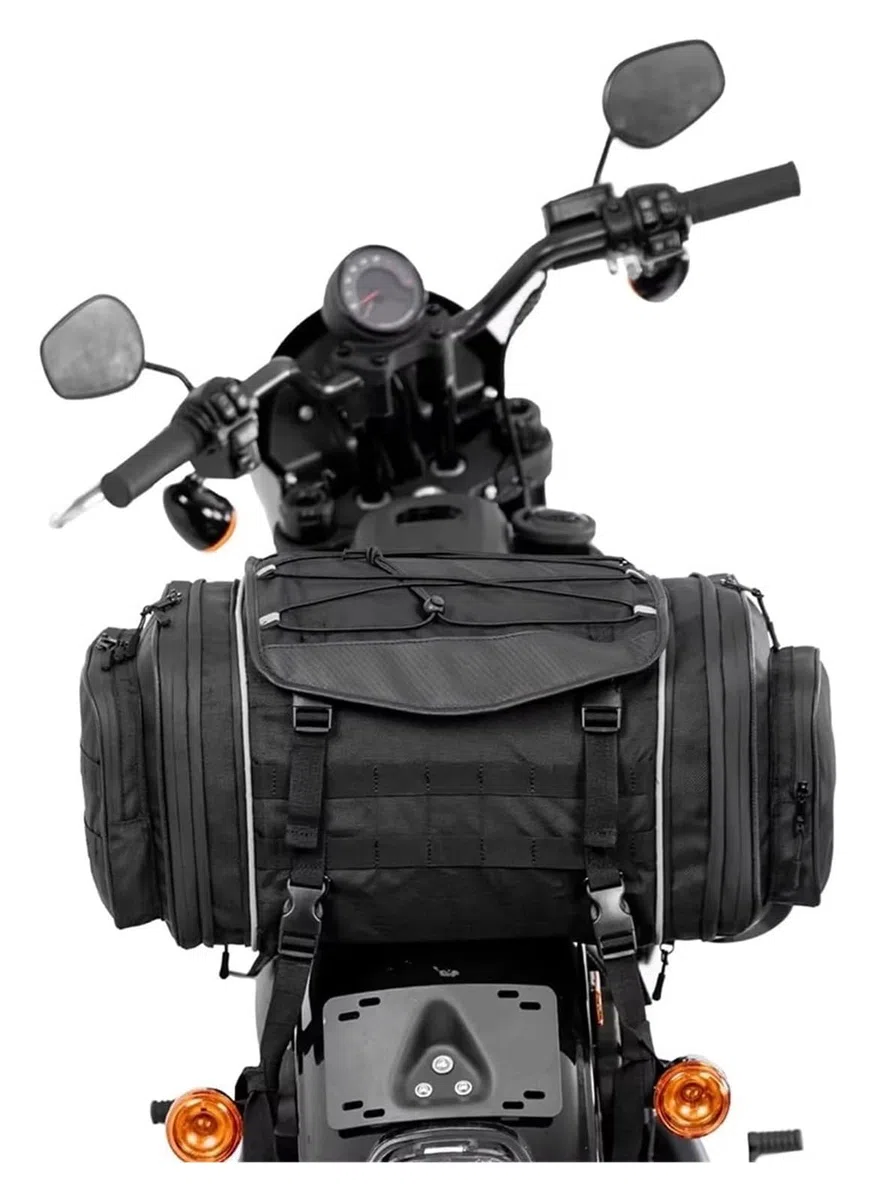Bolsas Laterales Defensas Moto Motocicleta Trasero Bolsas Extensible Casco Almacenamiento Bolsa De Sillín Equipaje
