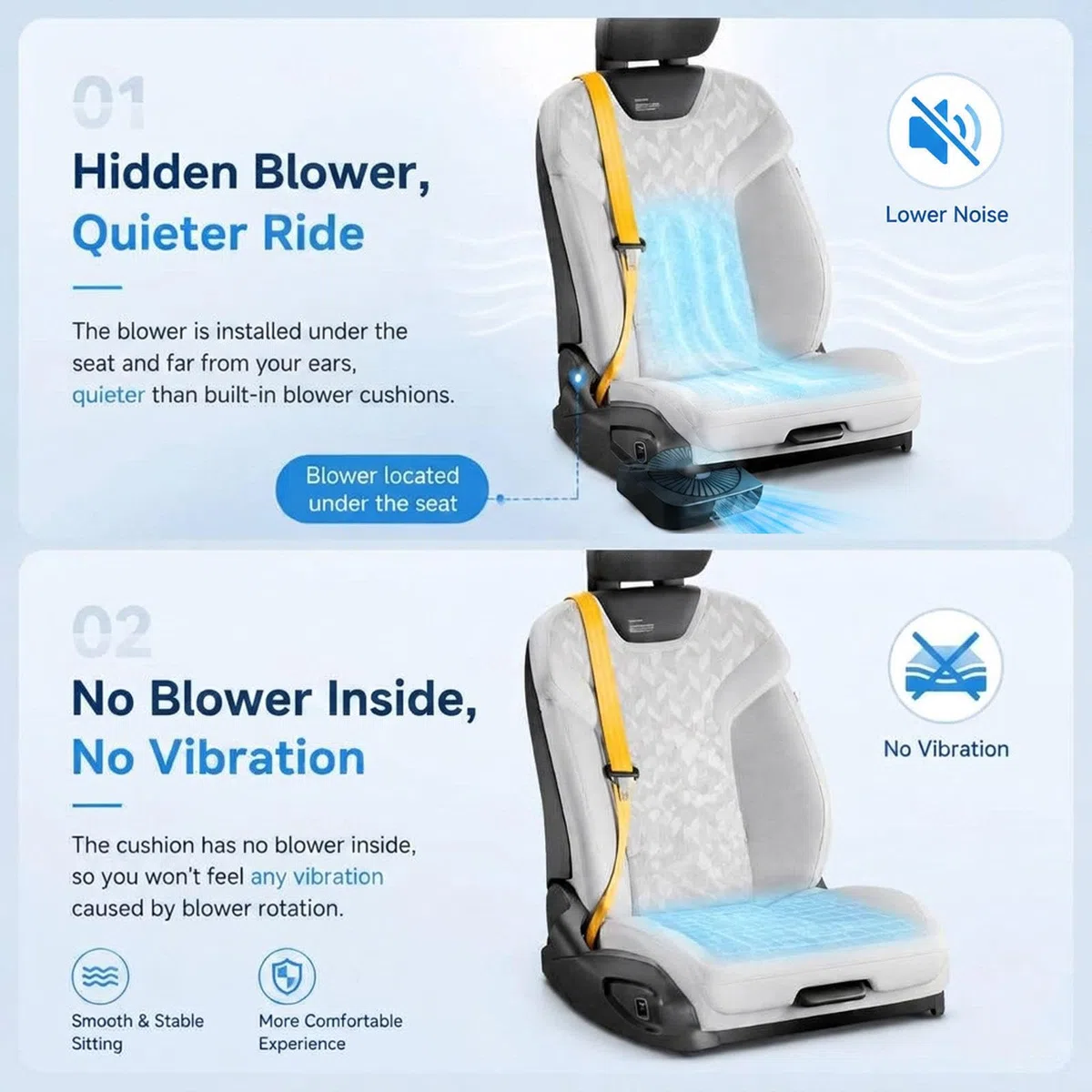 Funda Refrigerante Asiento Coche, Sin Aire Directo Funda Asiento Refrigerante, Uso Inmediato Cojín Refrigerante para El Asiento del Coche Especial Autos Al Sol,Yellow