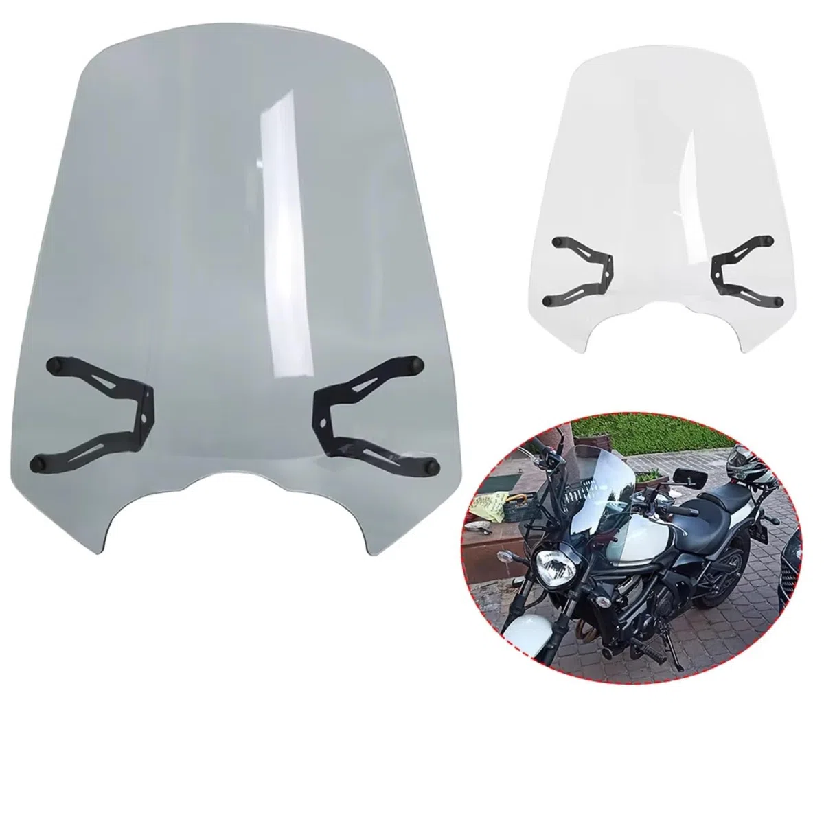 Compatible con para Vulcan para S650 para EN650 para VN650 2015-2024 Parabrisas Accesorios De Motocicleta Soporte Deflector Motocicleta