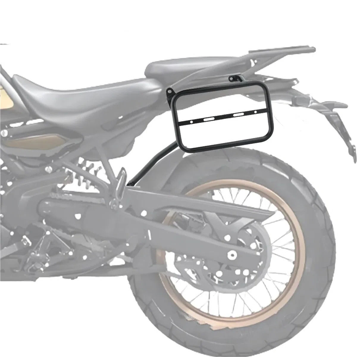 MESKEL Soporte De Bolsa Maletero Lateral Izquierdo para Nuevo para Himalayan 450 2024 2025 Portaequipajes Trasero Motocicleta