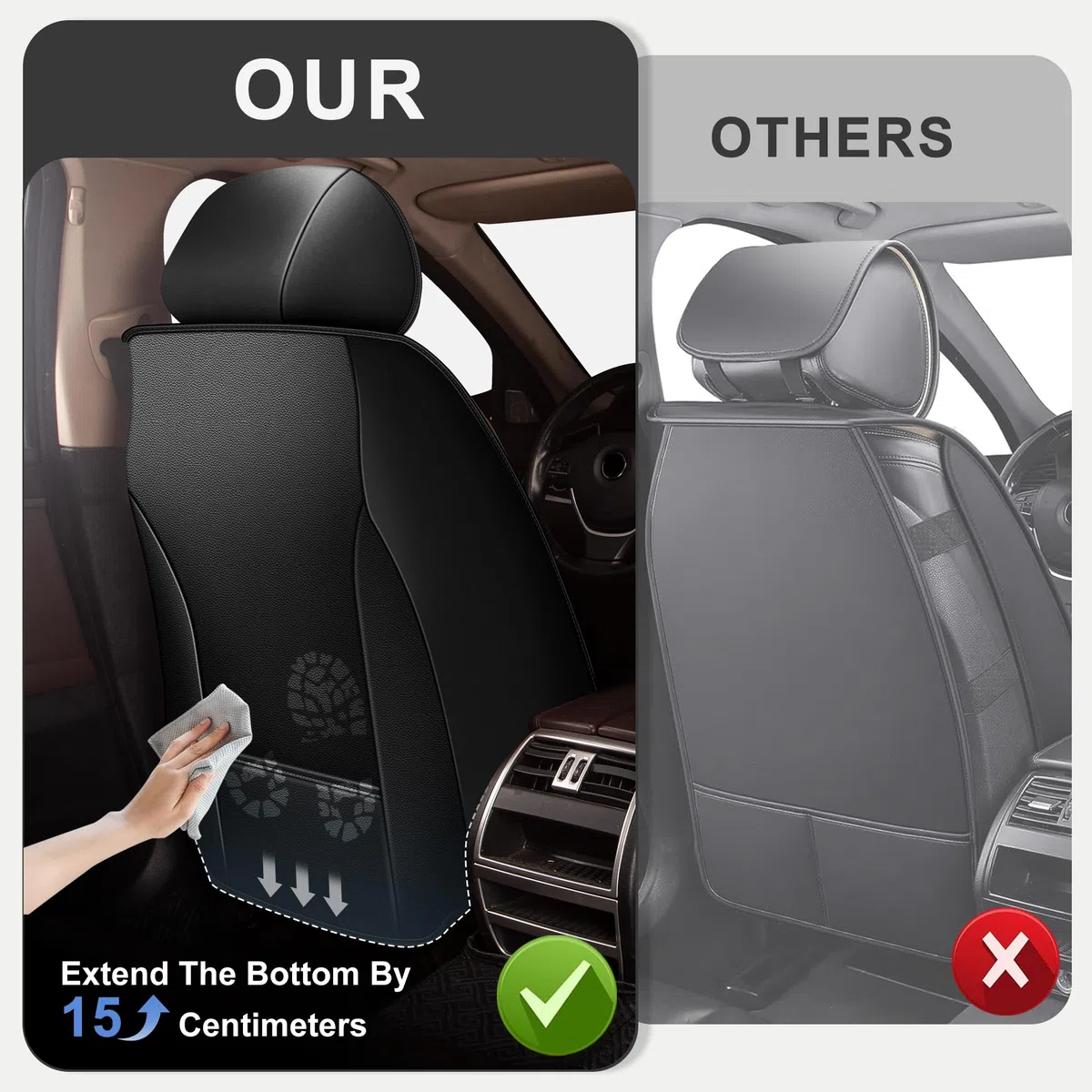 Fundas de asiento para Hyundai Tucson 2005-2025 2026, juego completo de cuero de lujo, impermeable, resistente a los arañazos, cojín de asiento automotriz compatible con bolsa de aire (5