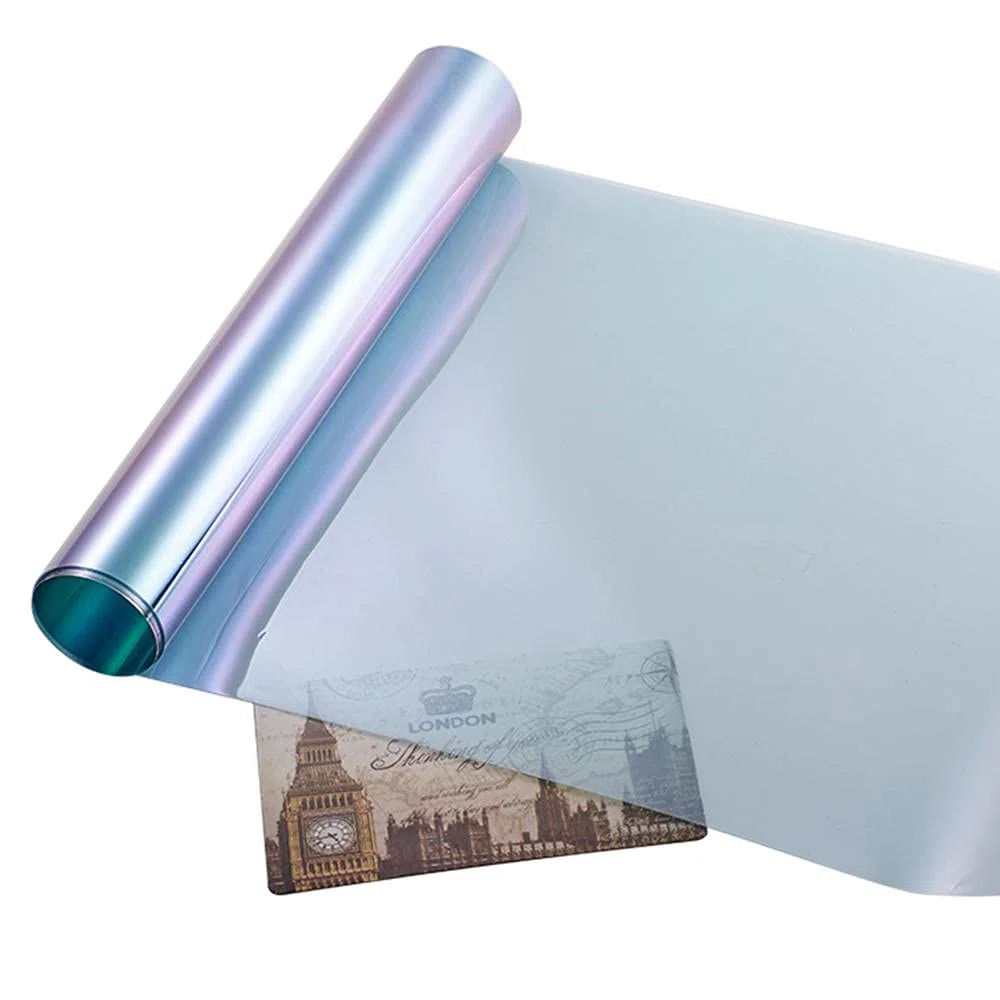 Laminas para Tintar Lunas Coche 1m x 3m Camaleón Azul 67% Filina Solar de Parabrisas Ventana Delantera de la Ventana Delantera Protección del Parabrisas Foils de explosión LáMina Tintado De Lunas