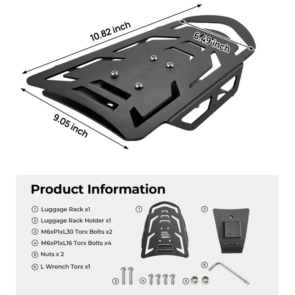 Portaequipajes Equipaje Trasero Accesorios para Motocicleta Soporte De Transporte De Carga Estante Trasero Soporte para Equipaje Trasero