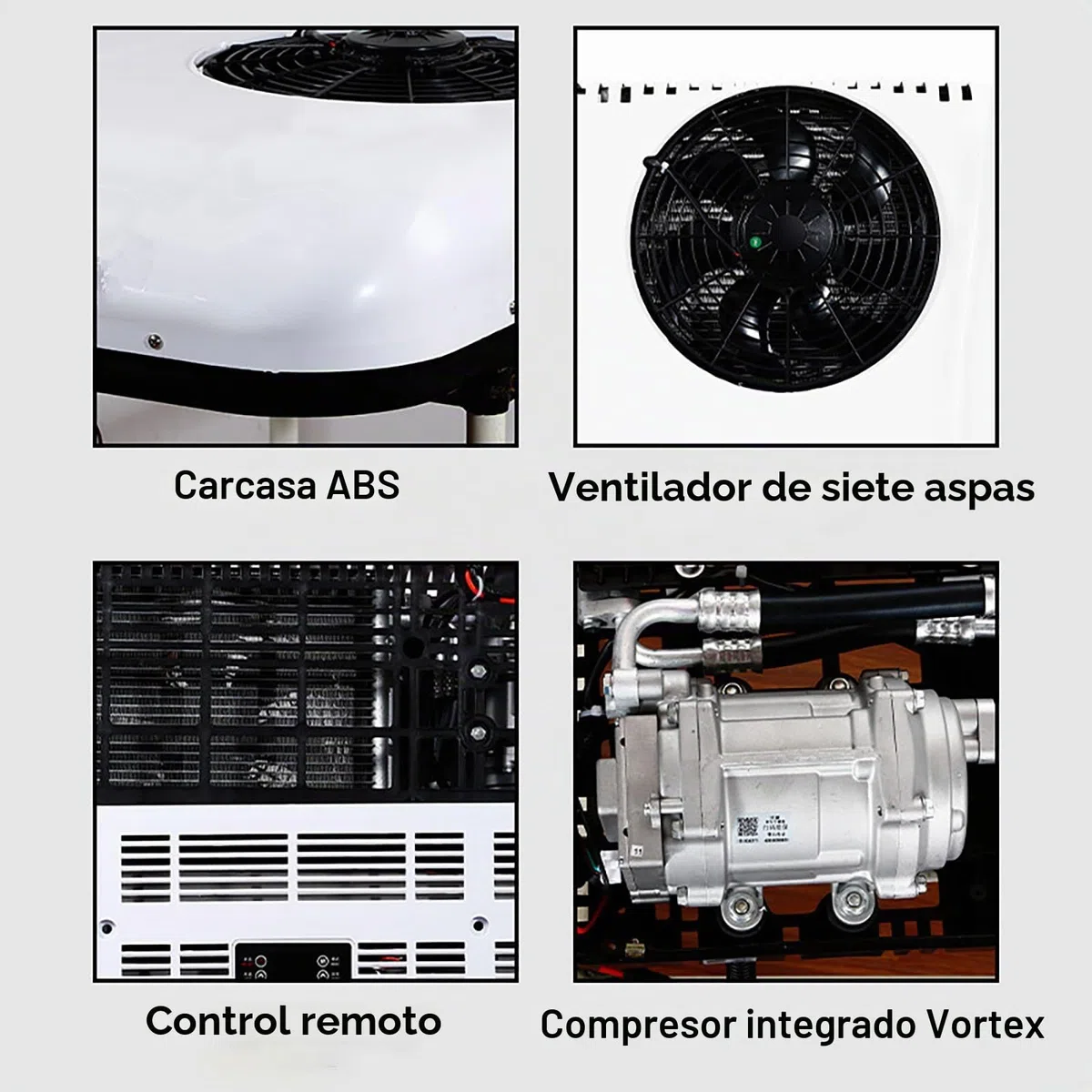 Autocaravana Aire Acondicionado 12V, Aire Acondicionado Caravana, Refrigeración Y Calefacción Dos Estilos, Para MonovolúMenes, Camionetas, Autocaravanas (Refrigeración)