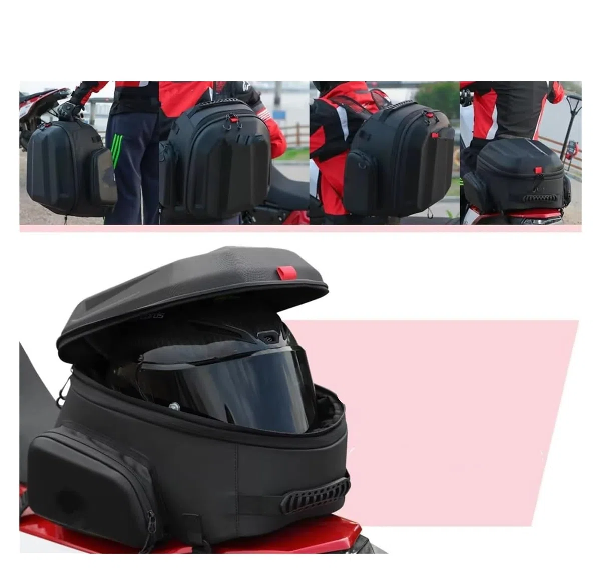 Bolsas Laterales Defensas Moto para CBR650R para CB650R 2025 para CB1000R Impermeable Trasero Viaje Conductor Equipaje Respaldo Asiento Gran Capacidad Sillín Bolsa