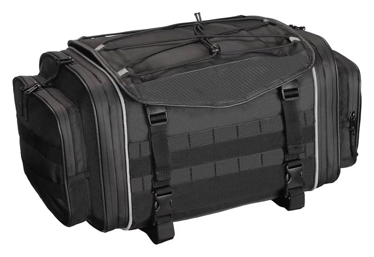 Bolsas Laterales Defensas Moto Motocicleta Trasero Bolsas Extensible Casco Almacenamiento Bolsa De Sillín Equipaje