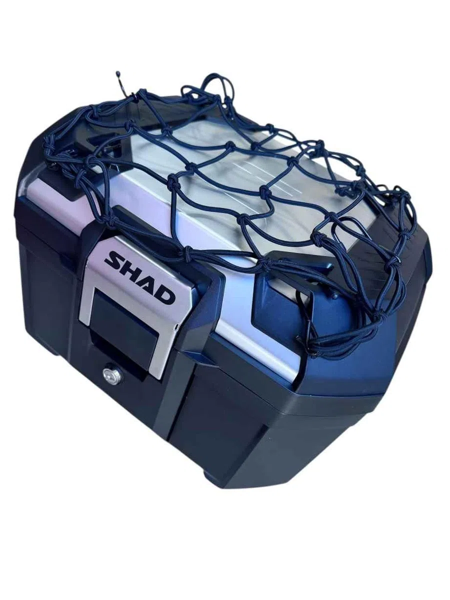 Genérico TR41 TOP CASE BOLSO BAULETTO COBERTURA DE ALUMINIO PARA MOTO SCOOTER TR 41 LT + ESPALDA + RED ELÁSTICA compatible con soportes y placas SHAD