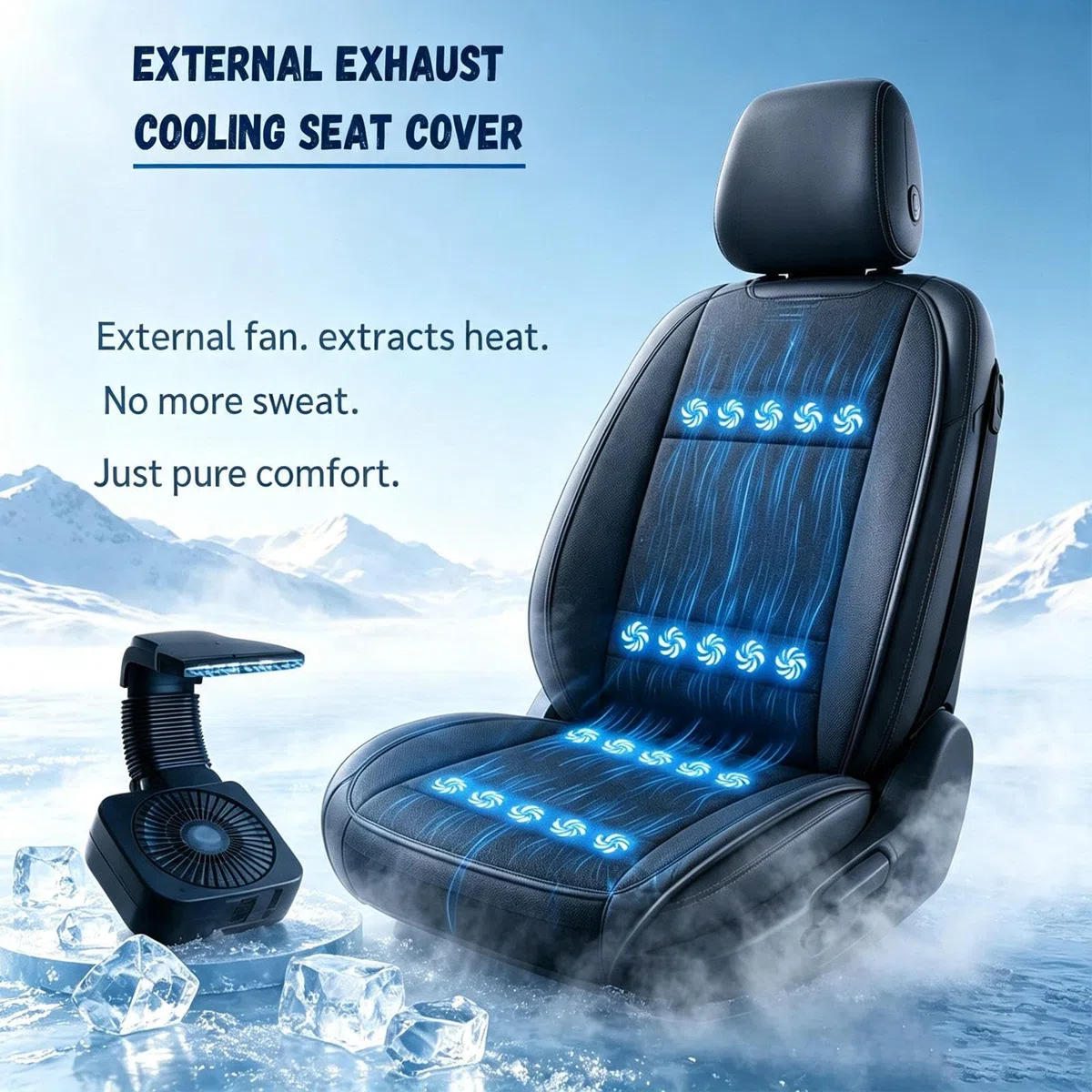 Funda Asiento Coche Refrescante, Detección Inteligente Funda Asiento Refrigerante para Coche, Uso Inmediato Cojín Refrigerante para El Asiento del Coche Ideal Viajes Largos,Brown