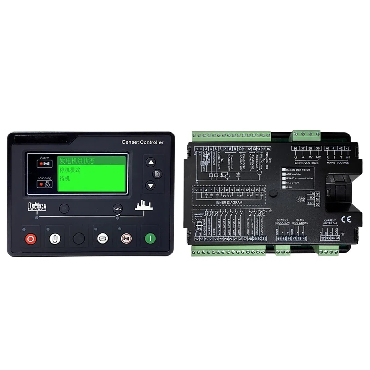 HGM7210CAN CAN BUS Generador Controlador de arranque y parada automáticos Módulo de control LCD Panel Placa de circuito Grupo electrógeno diésel Pa