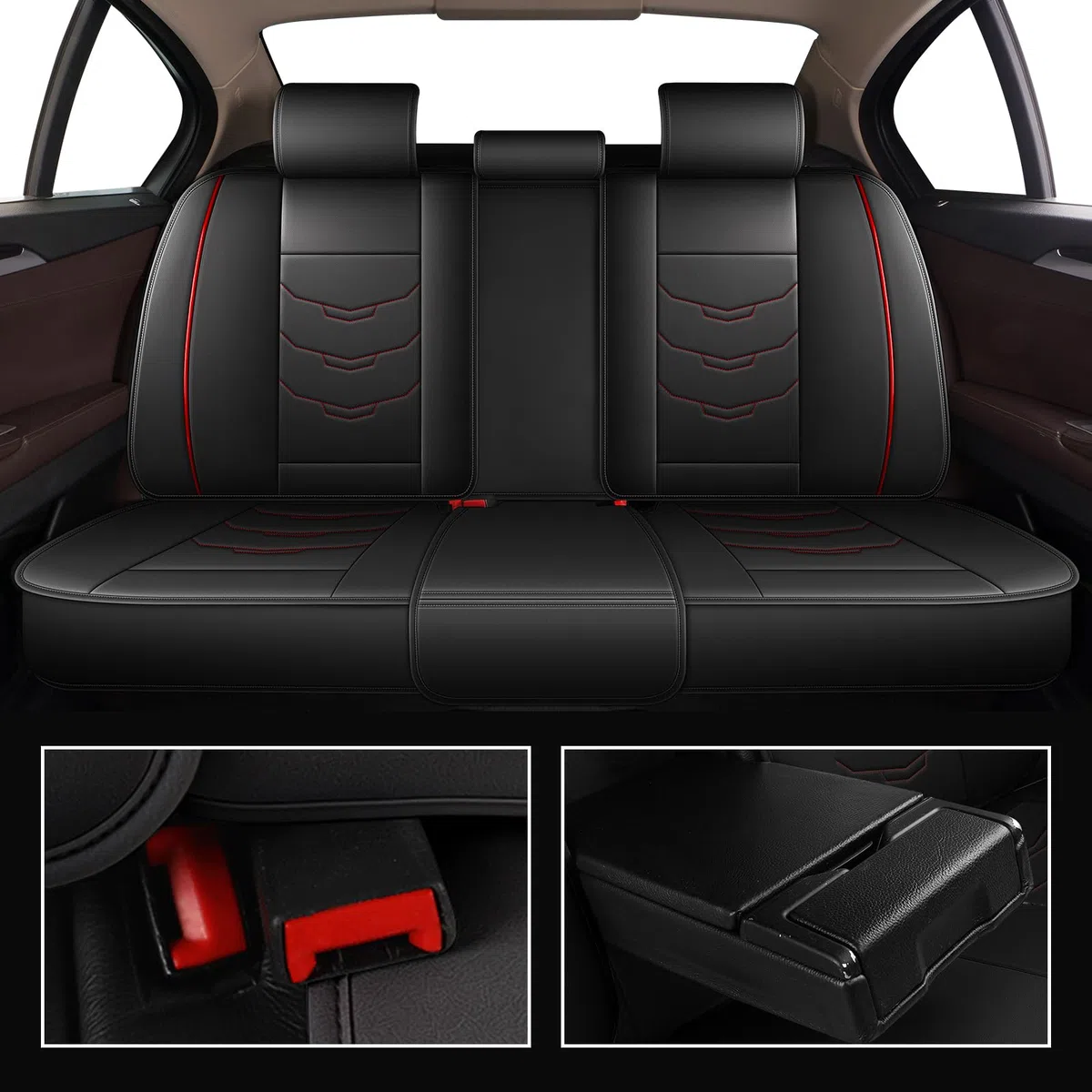 Fundas de asiento para Hyundai Tucson 2005-2025 2026, juego completo de cuero de lujo, impermeable, resistente a los arañazos, cojín de asiento automotriz compatible con bolsa de aire (5